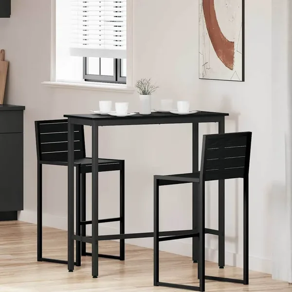 table Chêne noir 100 x 40 x 100,5 cm Bois d'ingénierie et acier