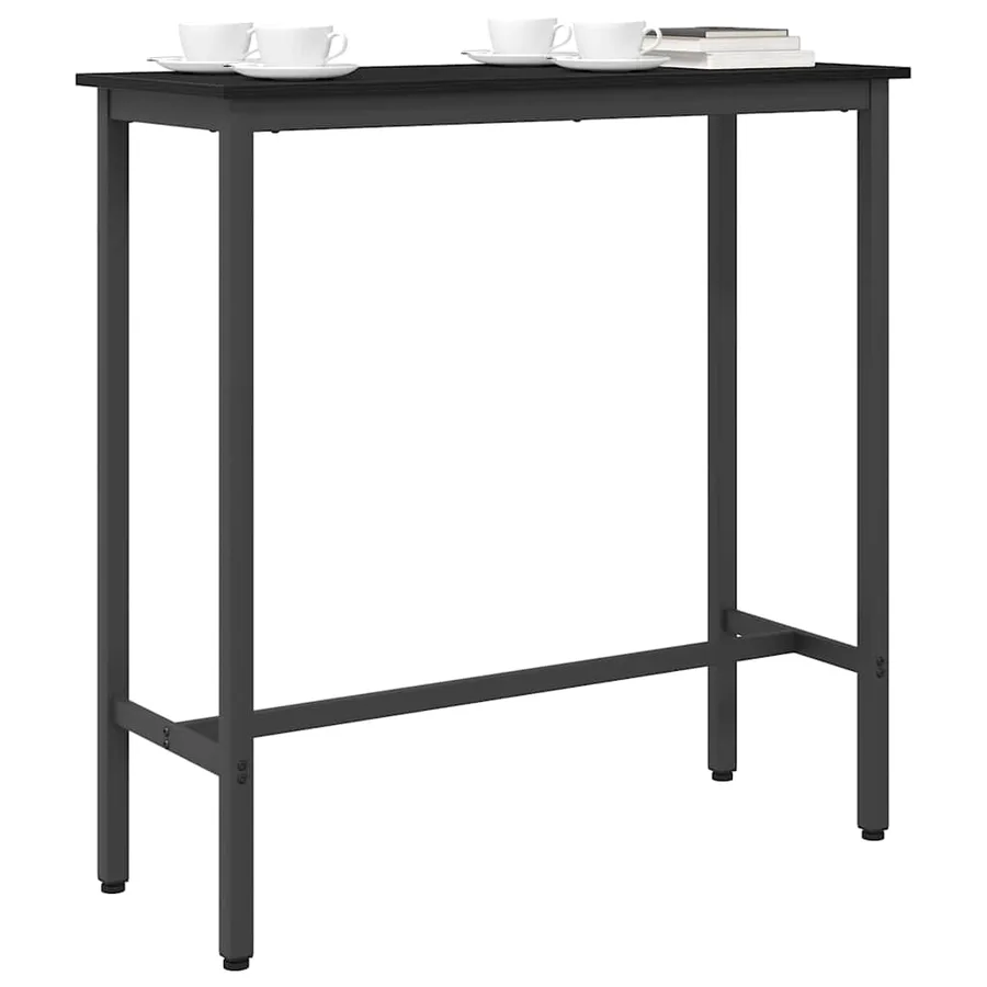 table Chêne noir 100 x 40 x 100,5 cm Bois d'ingénierie et acier - 3
