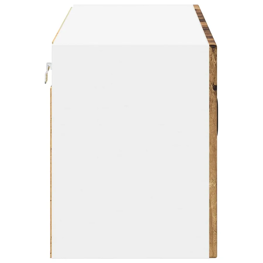 Cabinet en verre mural LUCCA Bois ancien 80 x 31 x 40 cm - 7
