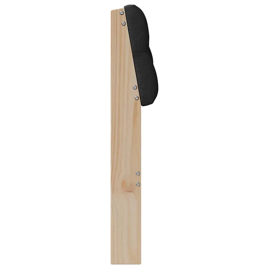 Tête de lit capitonnée Noir 80 cm Pin massif - 5