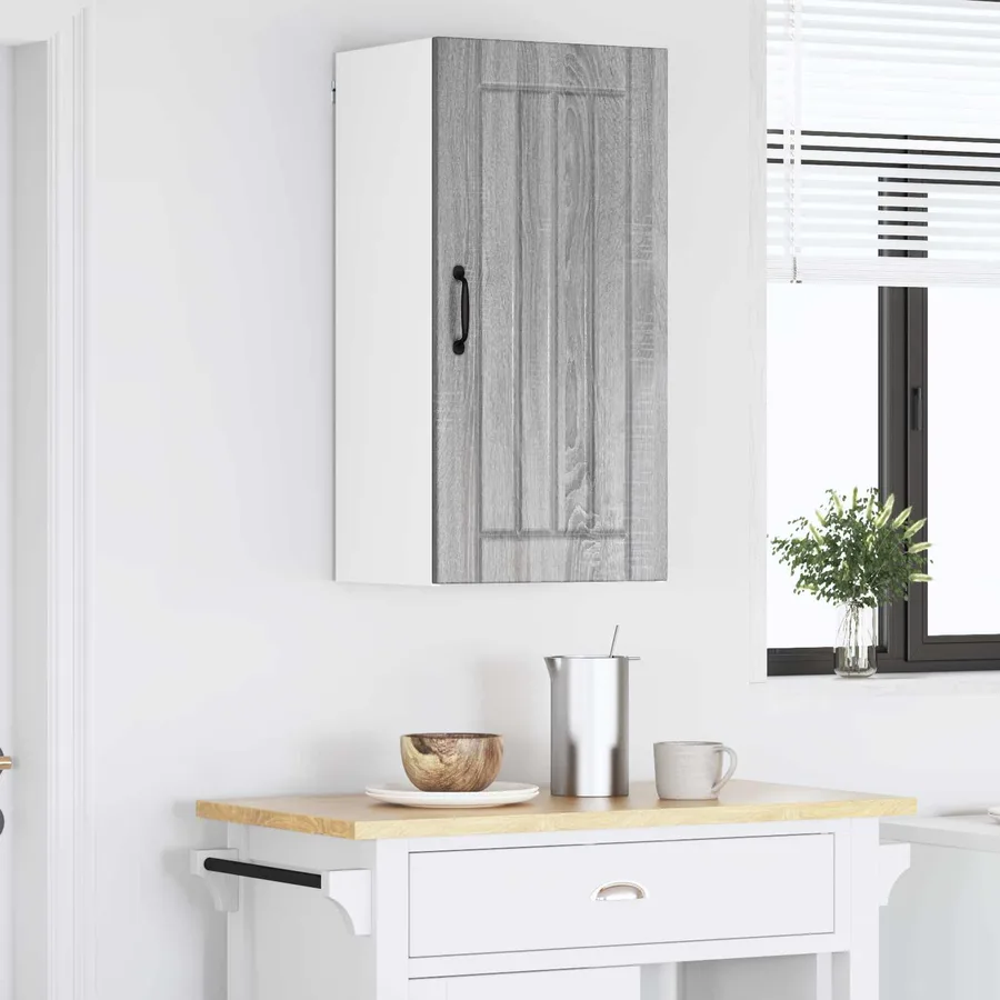 Meuble mural LUCCA Sonoma gris 40 x 31 x 80 cm - 4