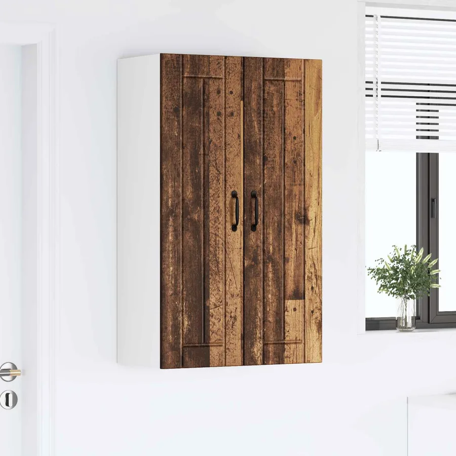 Meuble mural LUCCA Bois ancien 60 x 31 x 100 cm - 4