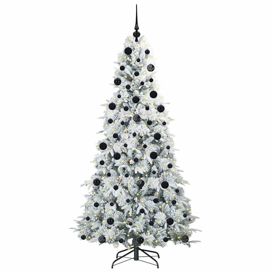 Sapin de Noël Artificiel à Branches Articulées Blanc 210 cm - 3
