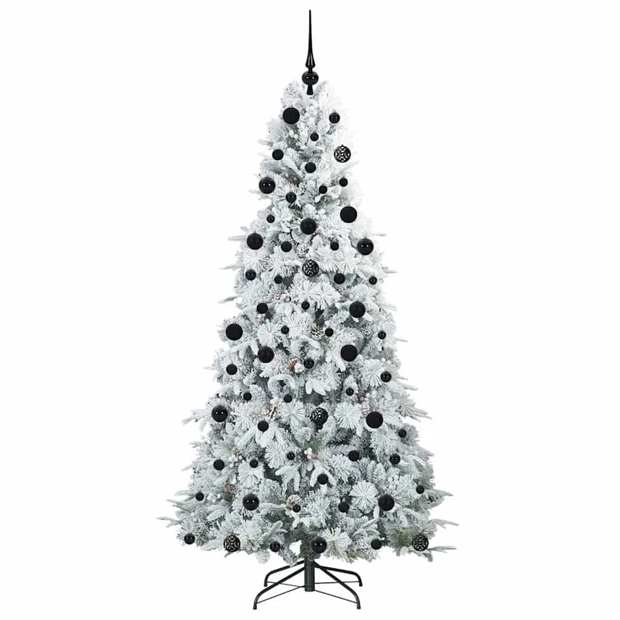 Sapin de Noël Artificiel à Branches Articulées Blanc 210 cm - 4