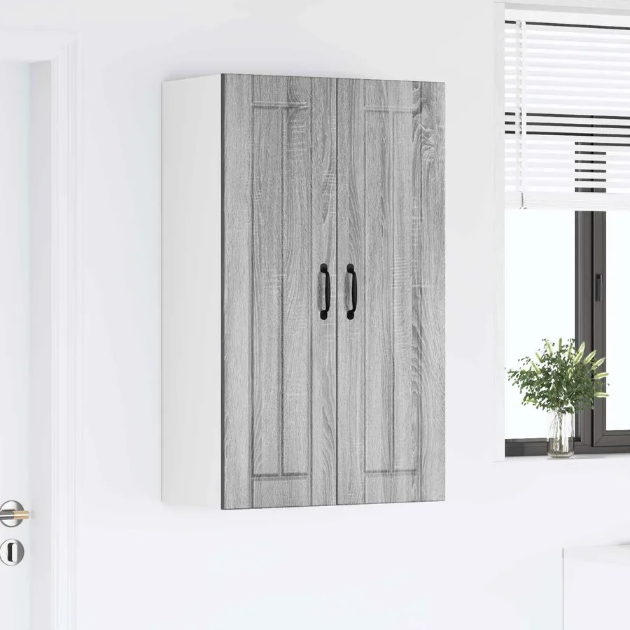 Meuble mural LUCCA Sonoma gris 60 x 31 x 100 cm - 4
