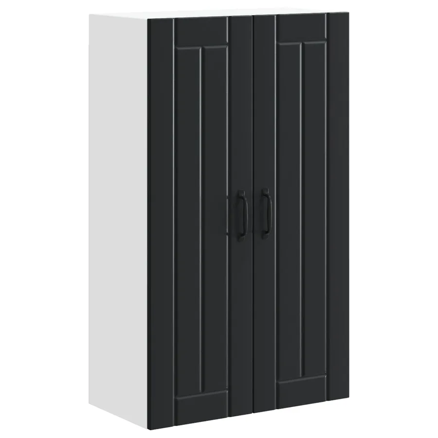 Meuble mural LUCCA Noir 60 x 31 x 100 cm Bois d'ingénierie - 2