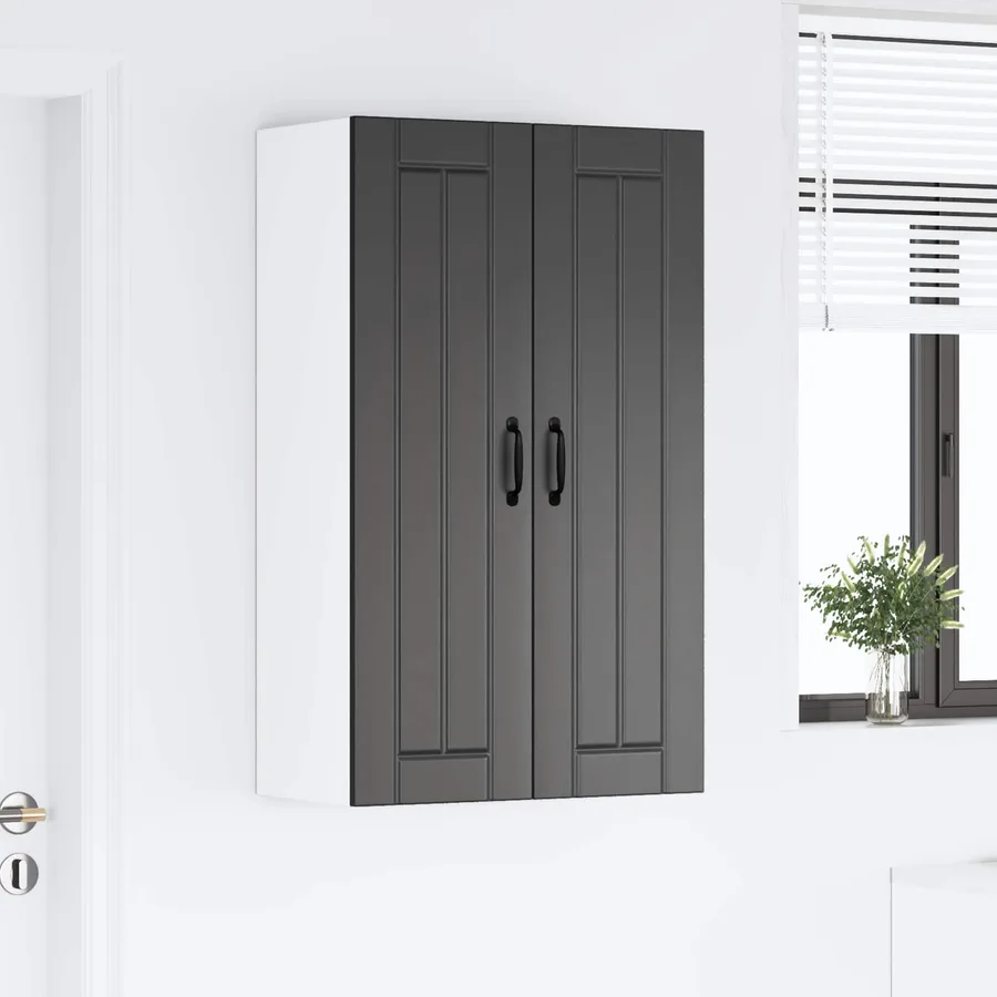Meuble mural LUCCA Noir 60 x 31 x 100 cm Bois d'ingénierie - 4