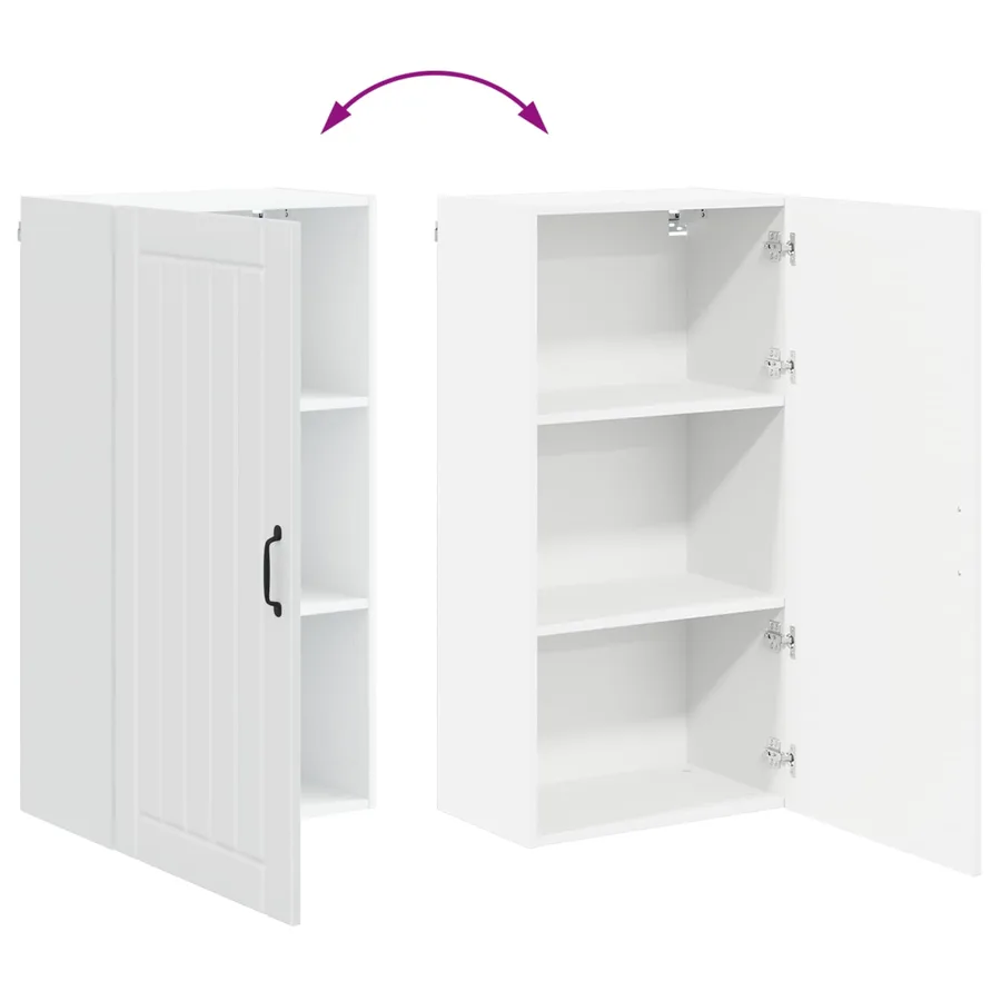 Meuble mural LUCCA Blanc brillant 50 x 31 x 100 cm - 11