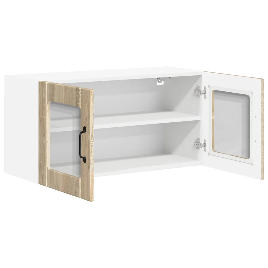 Cabinet en verre mural LUCCA Chêne Sonoma 80 x 31 x 40 cm - 5