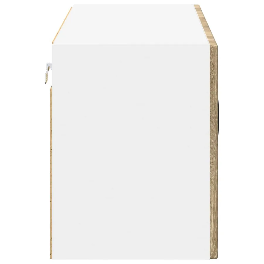 Cabinet en verre mural LUCCA Chêne Sonoma 80 x 31 x 40 cm - 7