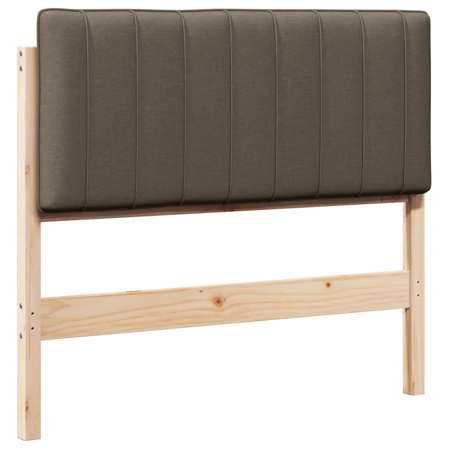 Tête de lit capitonnée Marron et Taupe 100 cm Pin massif - 2