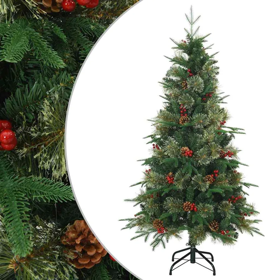 Sapin de Noël Artificiel à Branches Articulées Vert 120 cm - 2