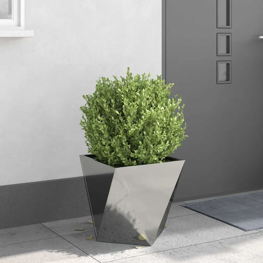 Jardinière 2 pc Argent 40 x 40 x 40 cm Acier galvanisé - 4