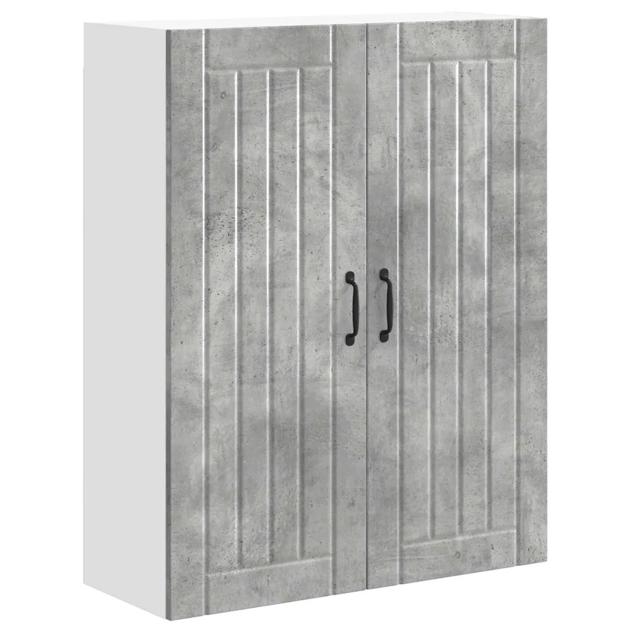 Meuble mural LUCCA Gris béton 80 x 31 x 100 cm - 2