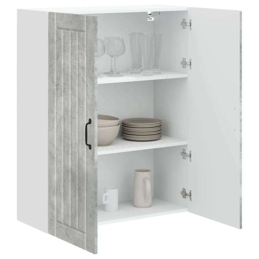 Meuble mural LUCCA Gris béton 80 x 31 x 100 cm - 3