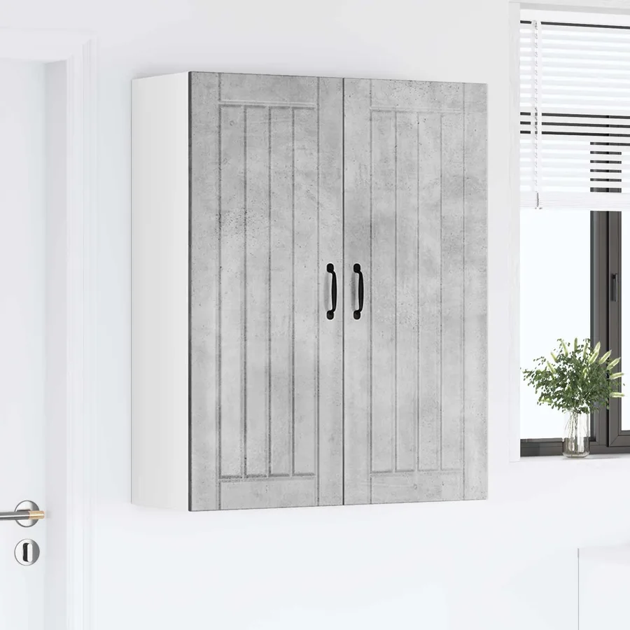 Meuble mural LUCCA Gris béton 80 x 31 x 100 cm - 4