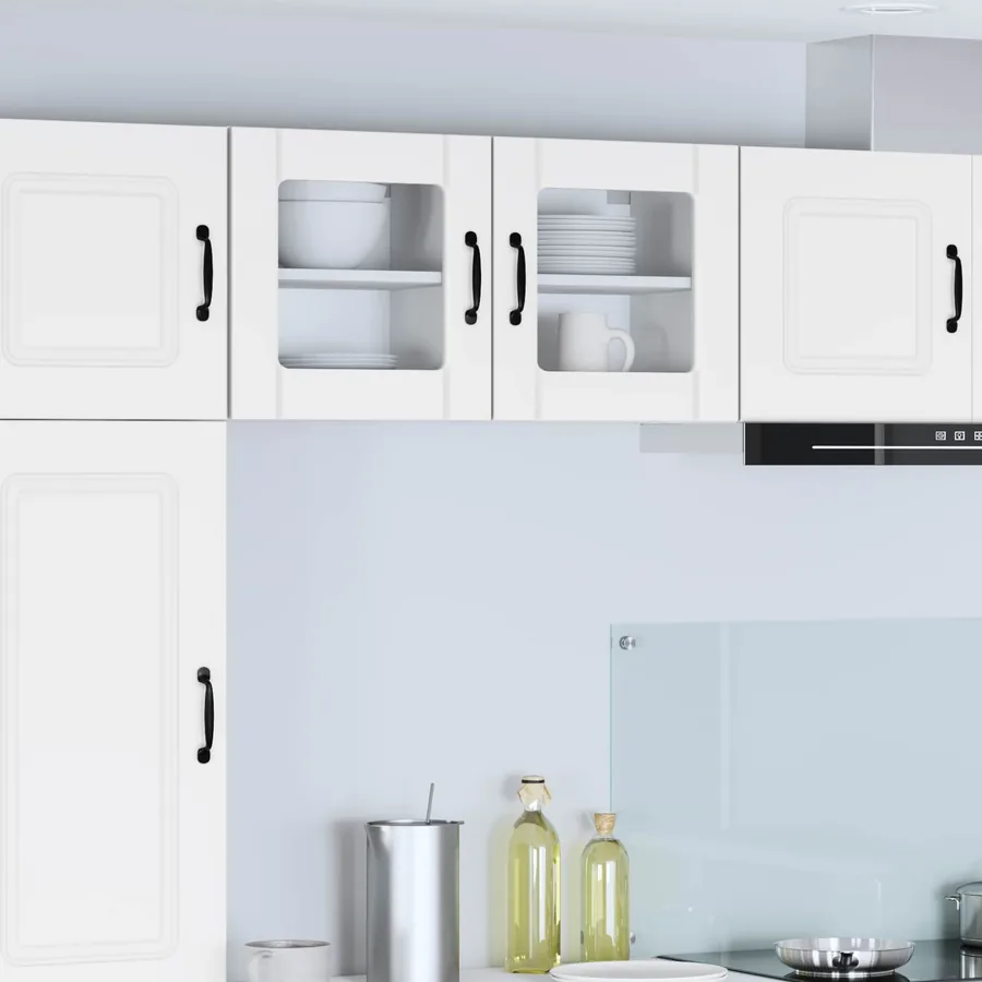 Cabinet en verre mural LUCCA 2 pcs Blanc 40 x 31 x 40 cm