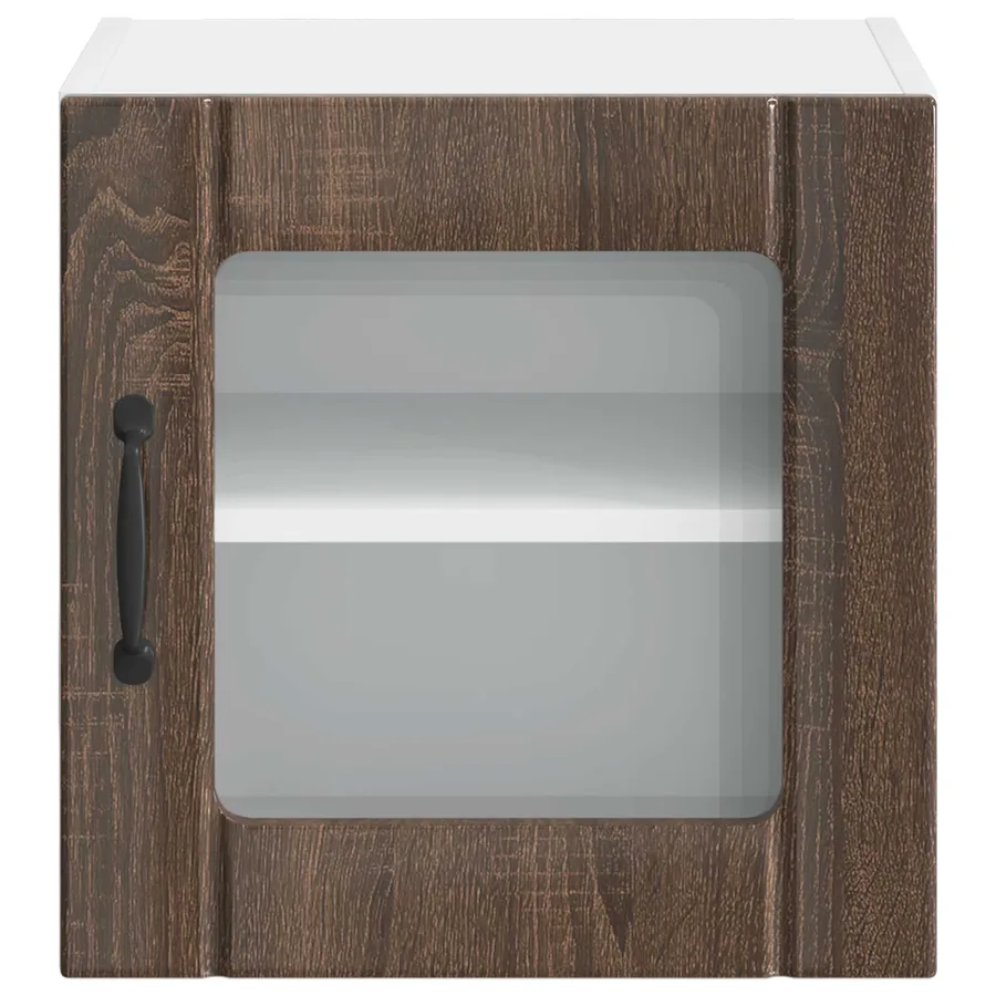 Cabinet en verre mural LUCCA 2 pcs Chêne brun 40 x 31 x 40 cm - 7