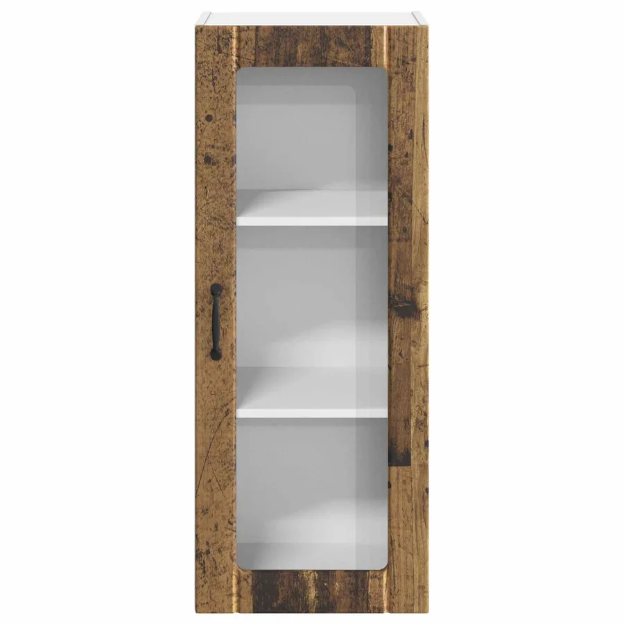 Cabinet en verre mural LUCCA Bois ancien 40 x 31 x 100 cm - 6