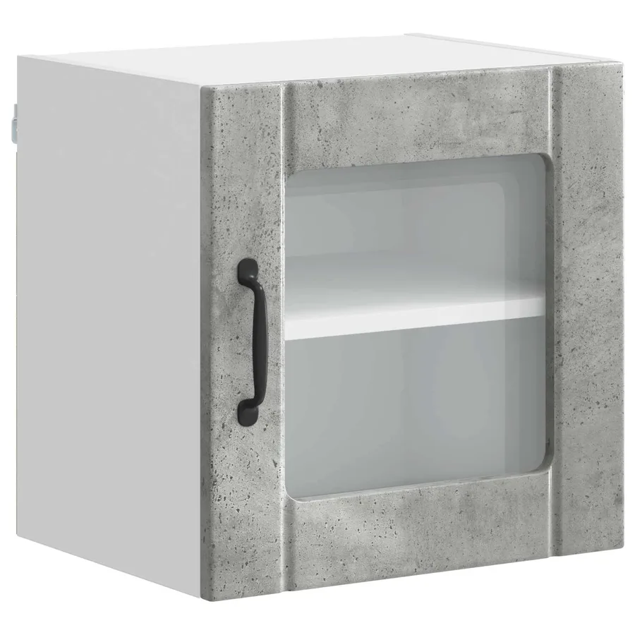 Cabinet en verre mural LUCCA Gris béton 40 x 31 x 40 cm - 2
