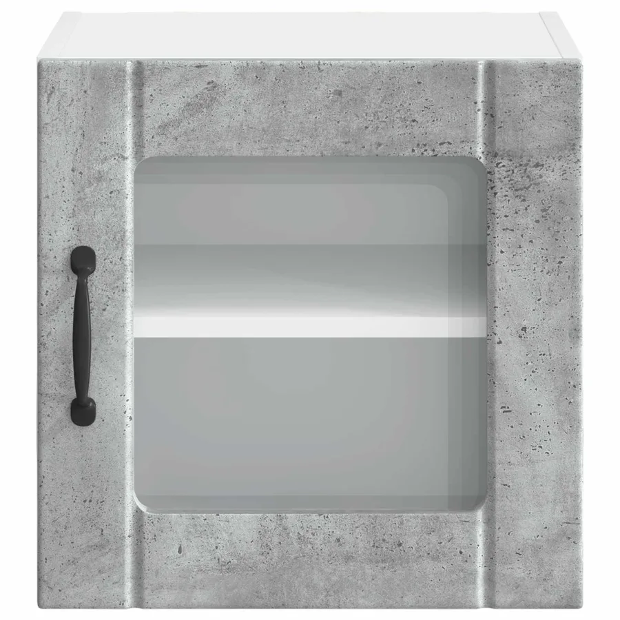 Cabinet en verre mural LUCCA Gris béton 40 x 31 x 40 cm - 6