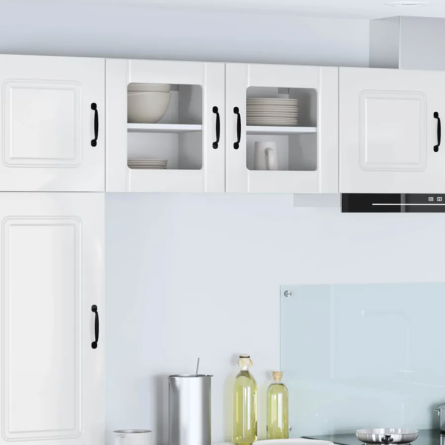Cabinet en verre mural LUCCA Blanc brillant 40 x 31 x 40 cm