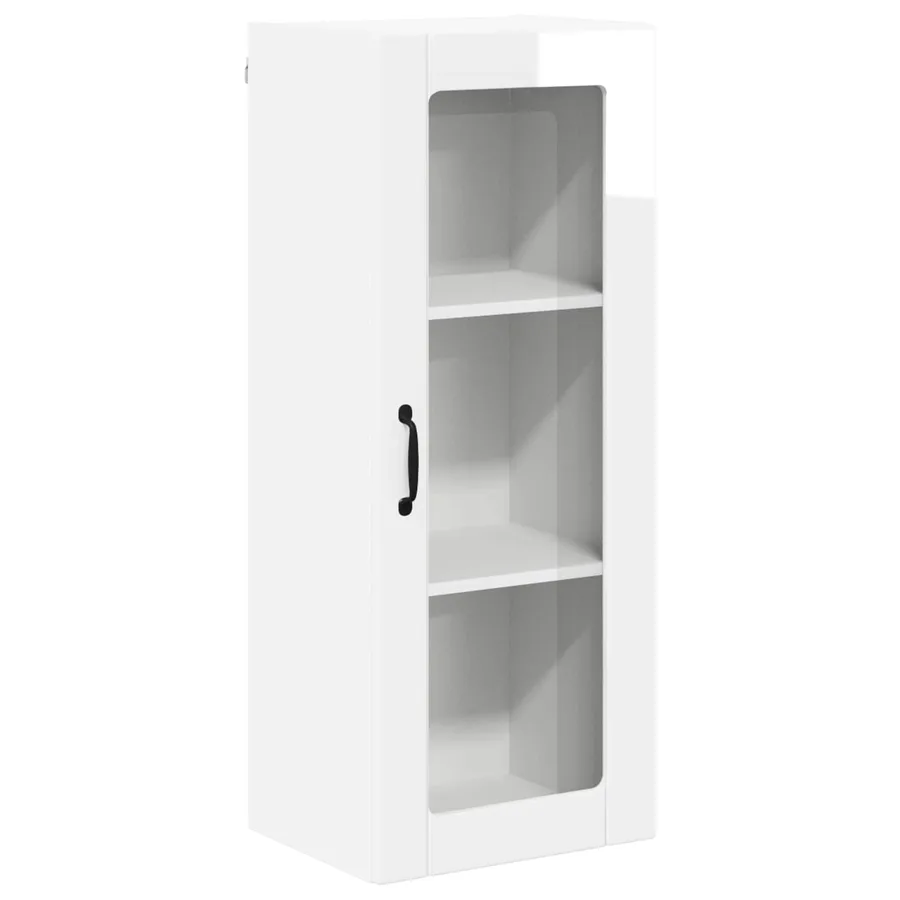 Cabinet en verre mural LUCCA Blanc brillant 40 x 31 x 100 cm - 2