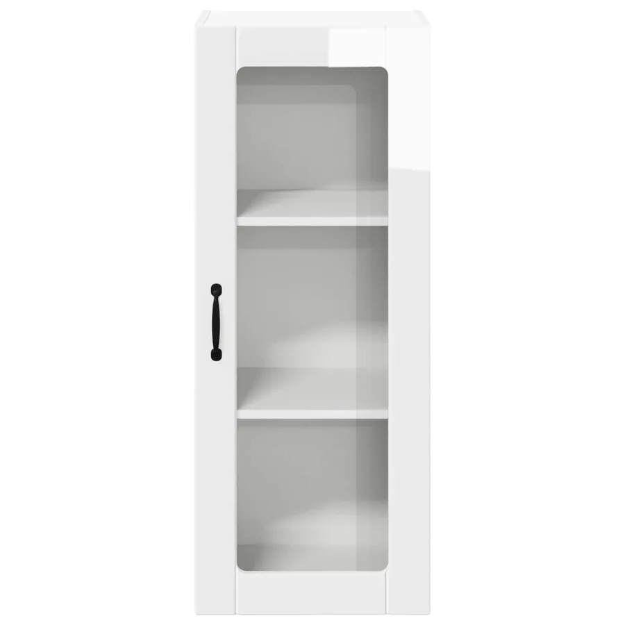 Cabinet en verre mural LUCCA Blanc brillant 40 x 31 x 100 cm - 6