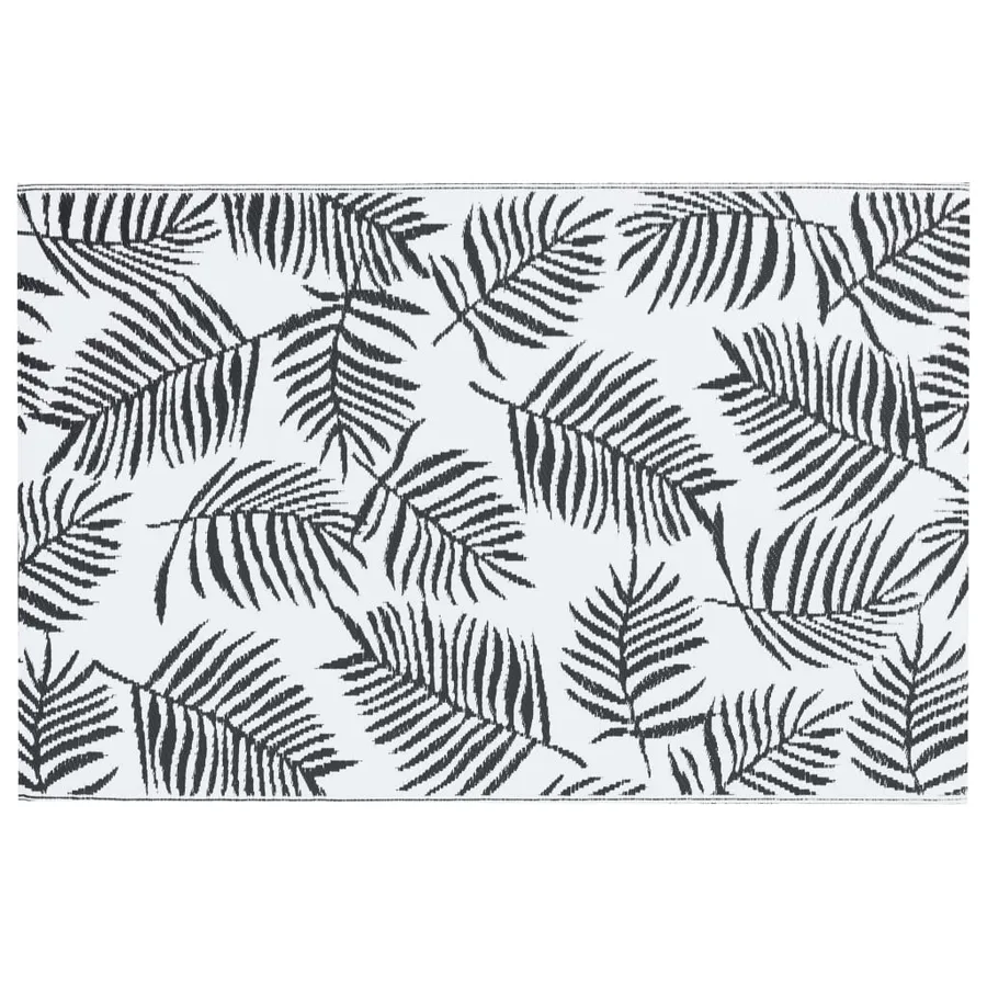 Tapis d'extérieur ARAKIL Blanc et noir 190x290 cm PP - 3