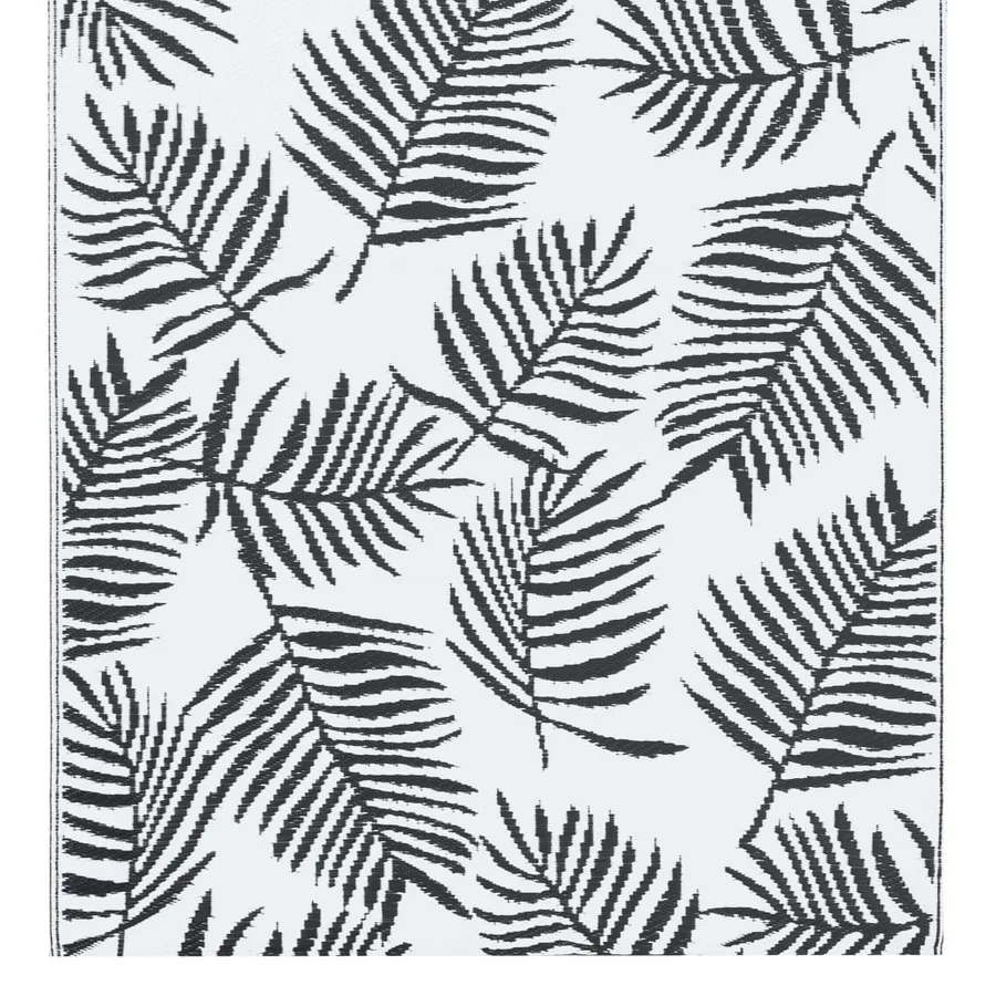 Tapis d'extérieur ARAKIL Blanc et noir 190x290 cm PP - 4