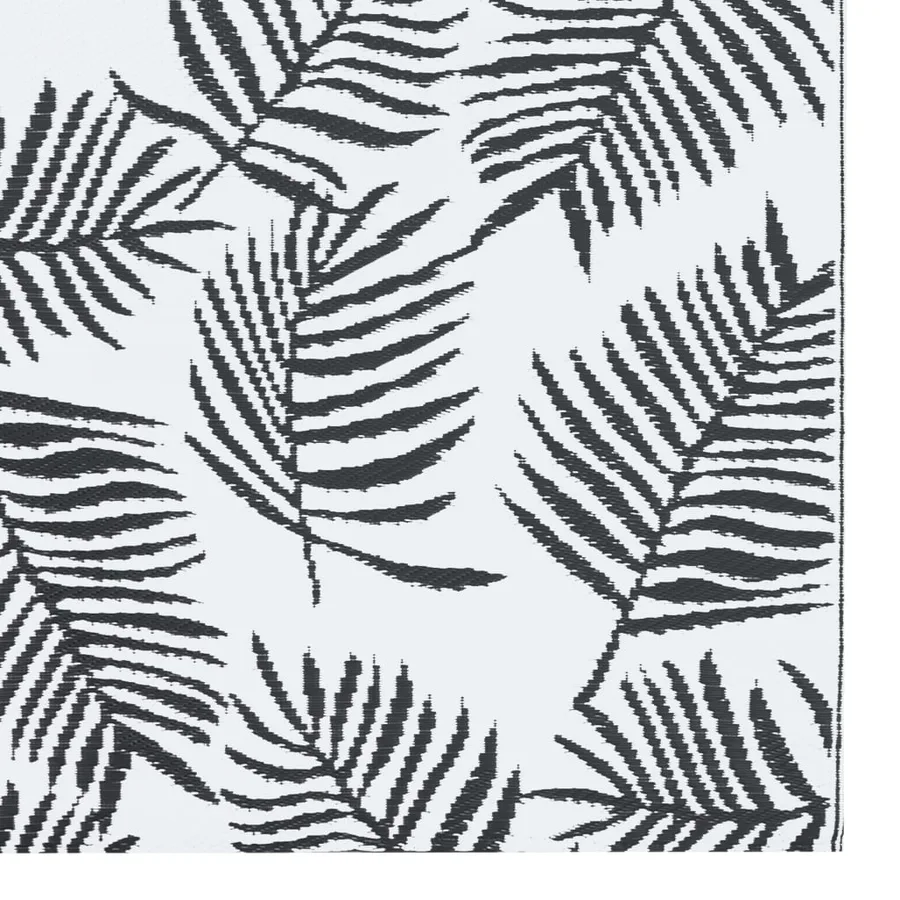 Tapis d'extérieur ARAKIL Blanc et noir 190x290 cm PP - 5