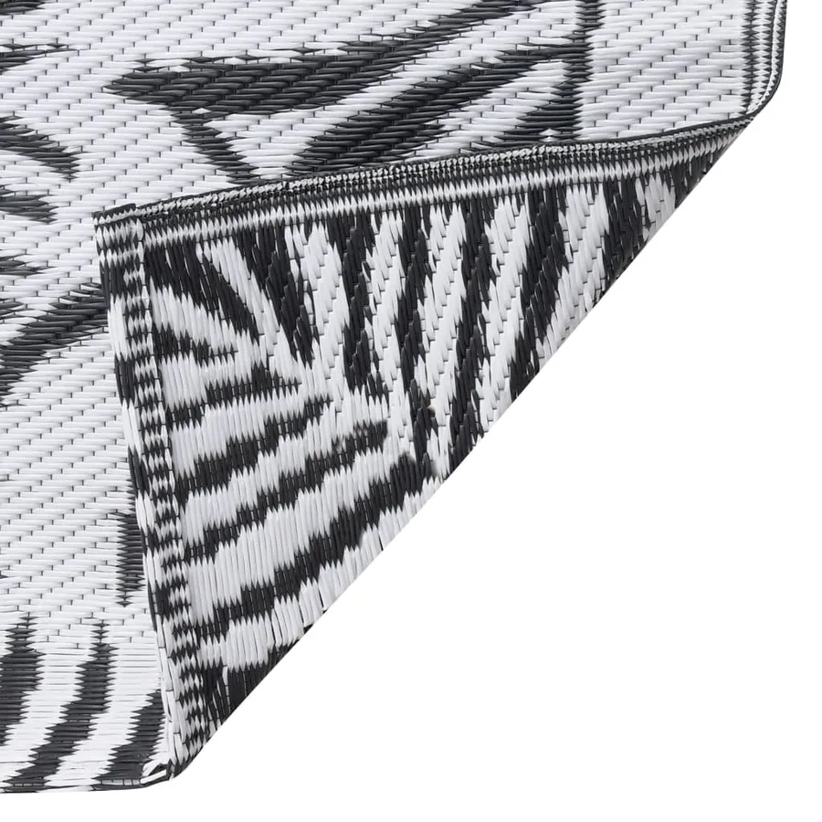 Tapis d'extérieur ARAKIL Blanc et noir 190x290 cm PP - 6