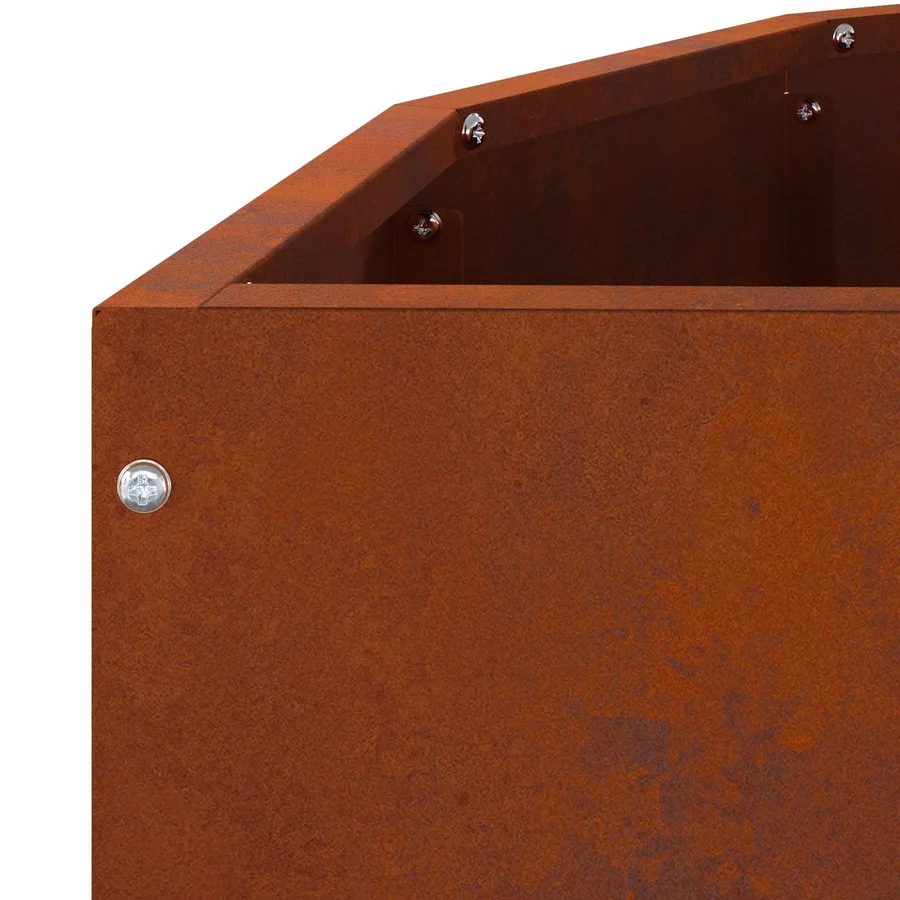 Jardinière Rouillé 90 x 45 x 50 cm Acier patiné - 10