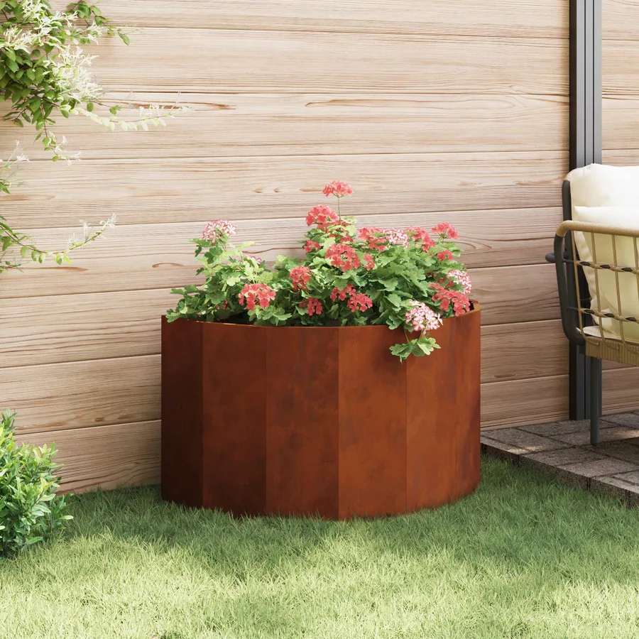 Jardinière Rouillé 90 x 45 x 50 cm Acier patiné - 4