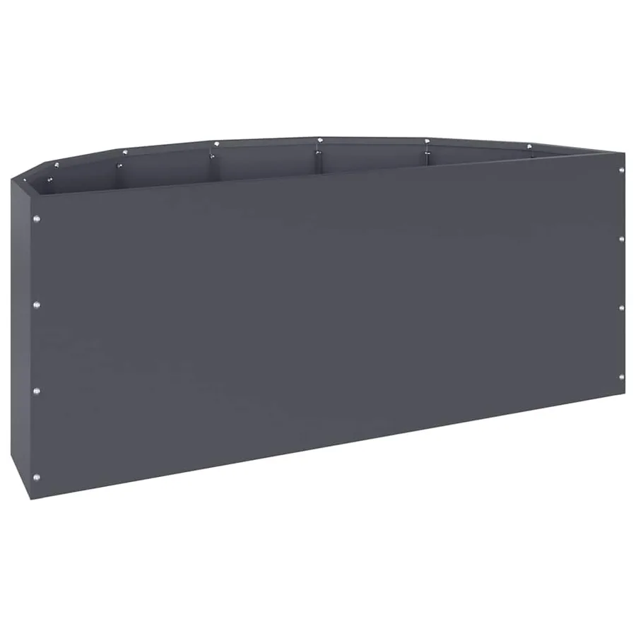Jardinière Anthracite 90 x 45 x 35 cm Acier - 7
