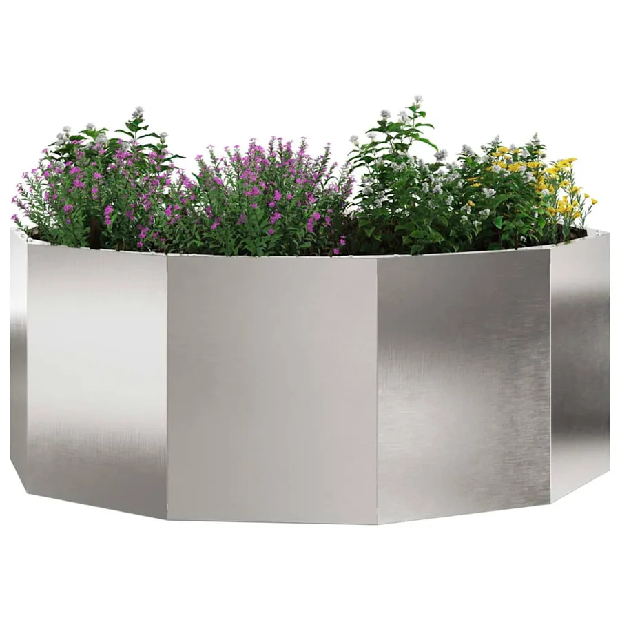 Jardinière Argent 90 x 90 x 35 cm Acier inoxydable - 3