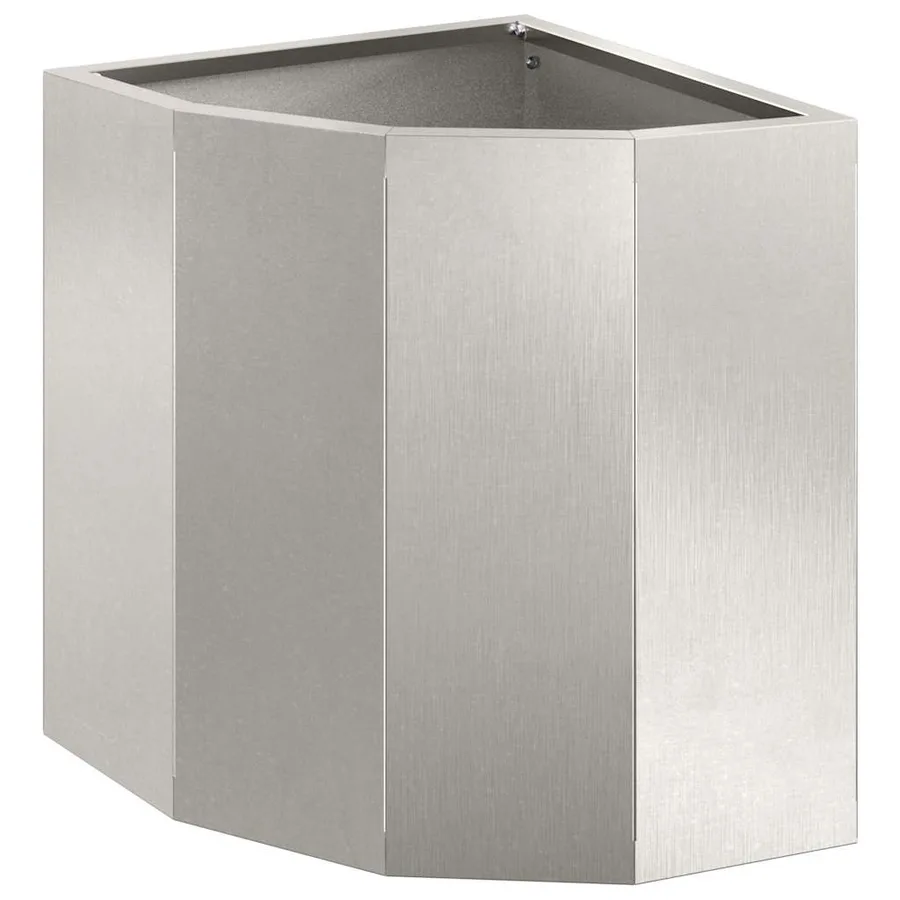 Jardinière d'Angle Argent 30 x 30 x 35 cm Acier inoxydable - 2