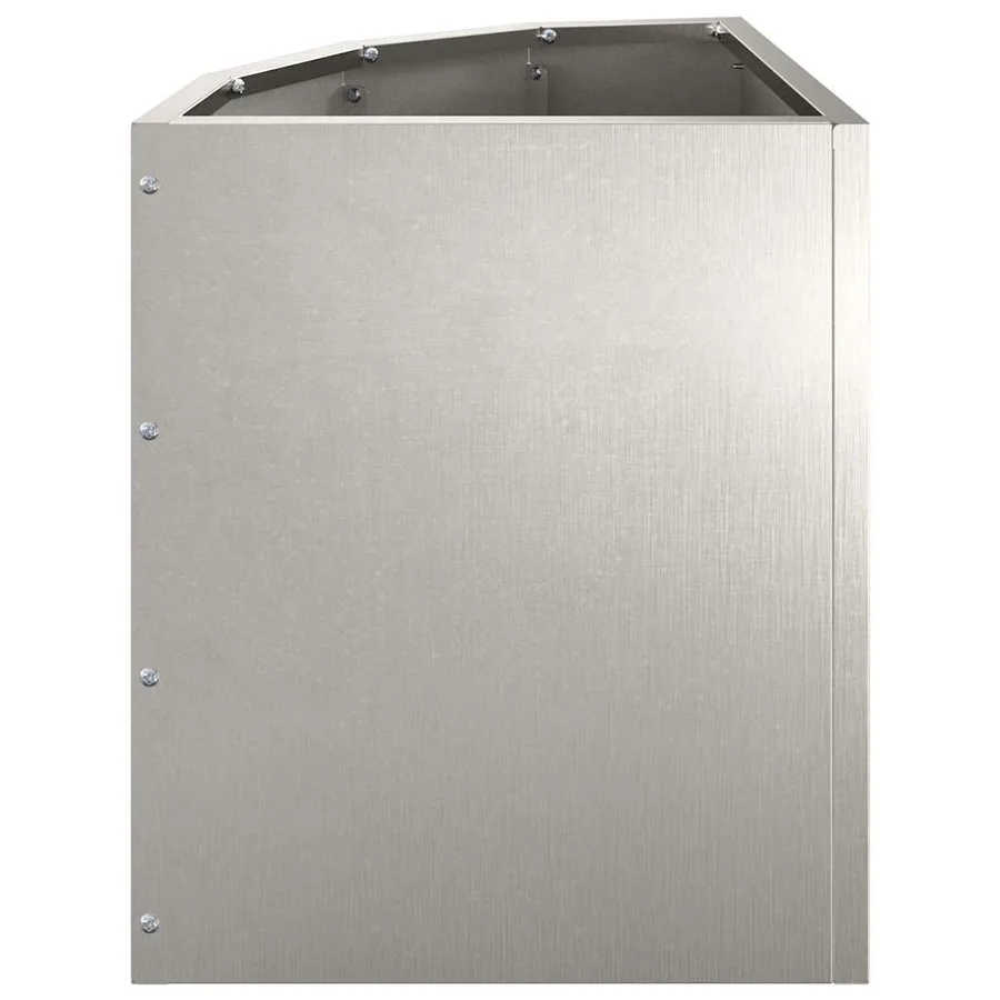 Jardinière d'Angle Argent 30 x 30 x 35 cm Acier inoxydable - 6