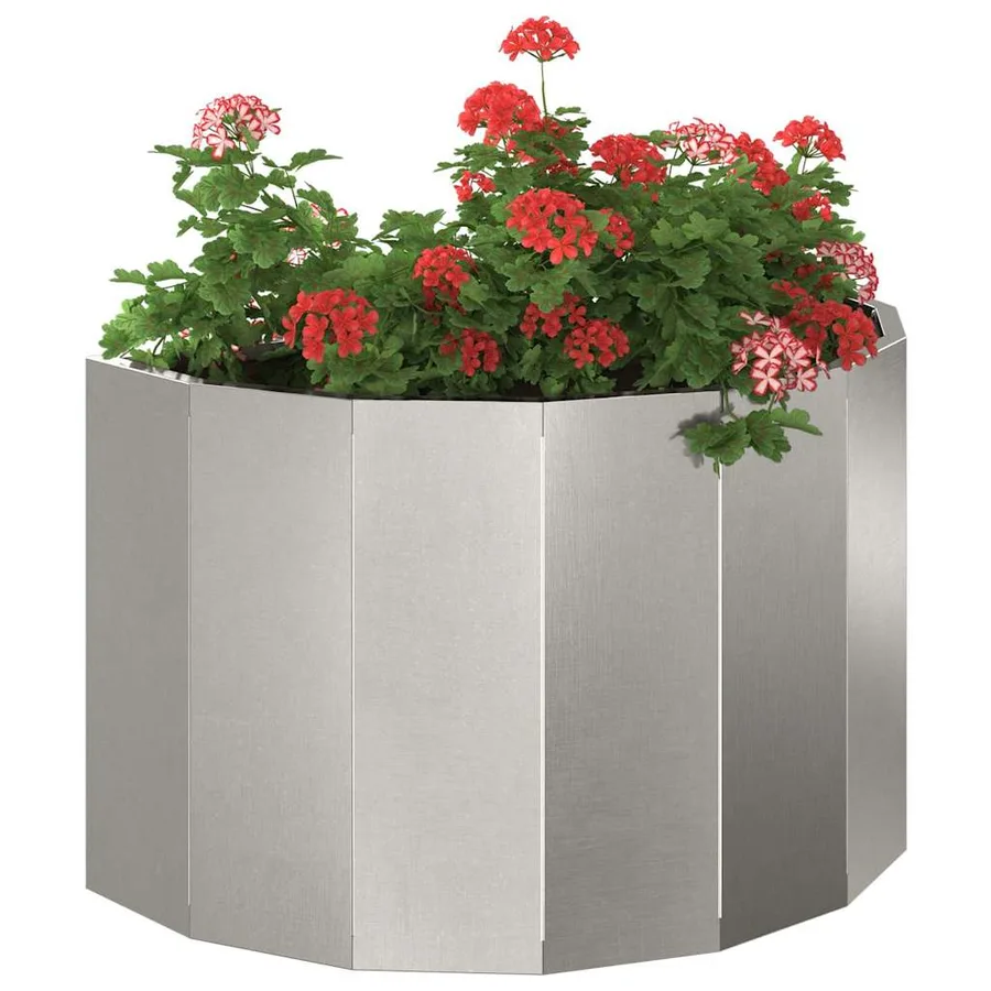 Jardinière Argent 60 x 30 x 35 cm Acier inoxydable - 3