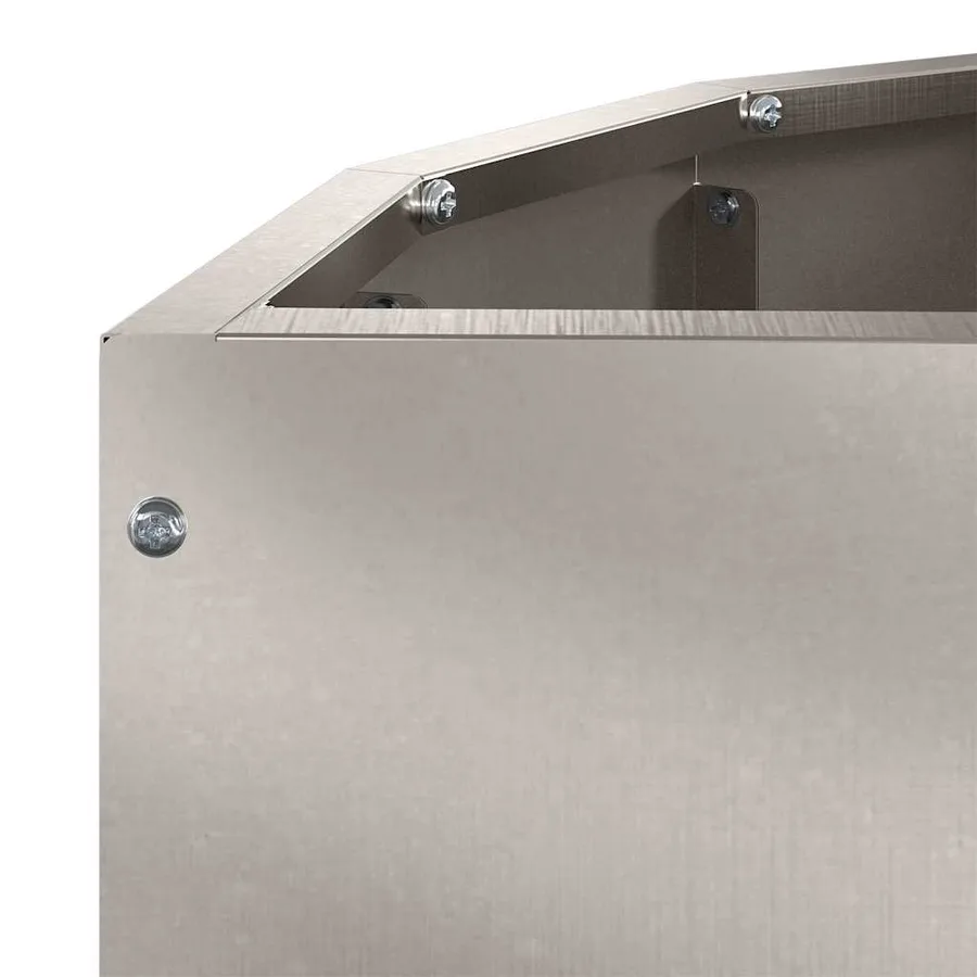 Jardinière Argent 60 x 30 x 35 cm Acier inoxydable - 9