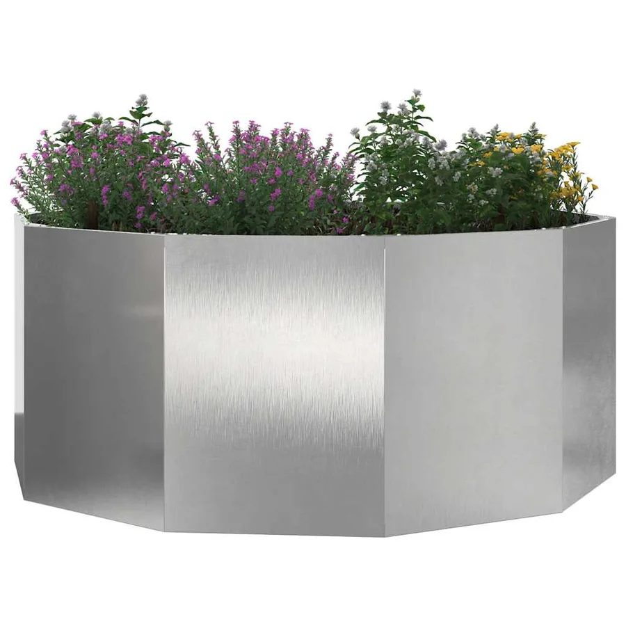 Jardinière Argent 120 x 120 x 50 cm Acier inoxydable - 3