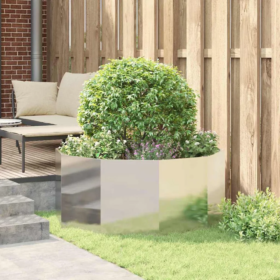 Jardinière Argent 120 x 120 x 50 cm Acier inoxydable - 4