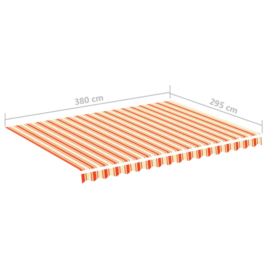 Tissu de remplacement pour auvent jaune et orange 4x3 m polyester - 6