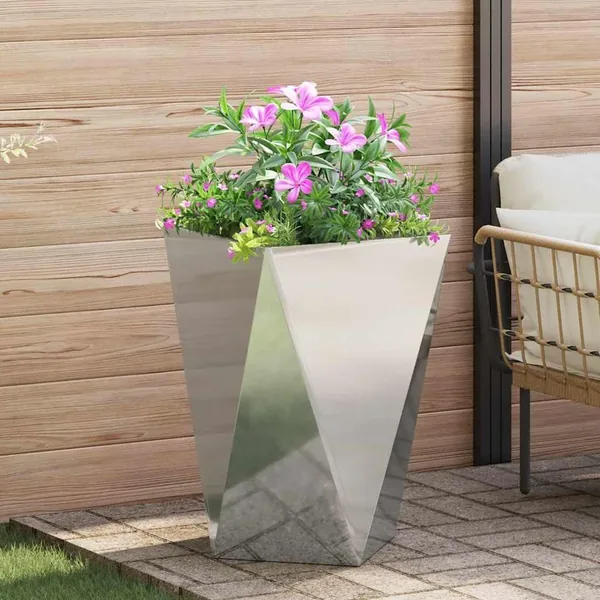 Jardinière Argent 50 x 50 x 75 cm Acier galvanisé