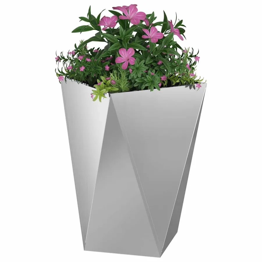 Jardinière Argent 50 x 50 x 75 cm Acier galvanisé - 3