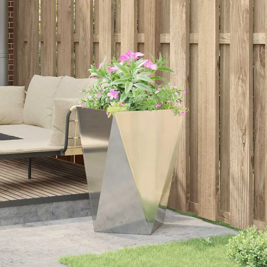 Jardinière Argent 50 x 50 x 75 cm Acier galvanisé - 4