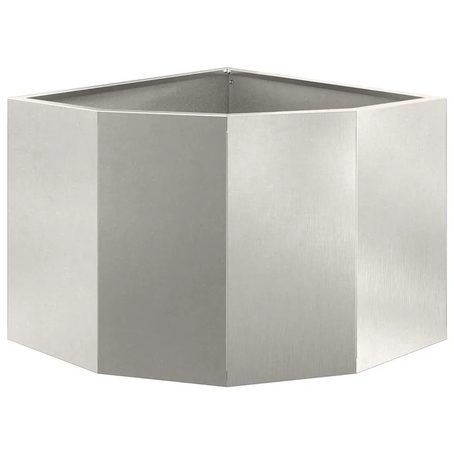 Jardinière d'Angle Argent 45 x 45 x 35 cm Acier inoxydable - 5