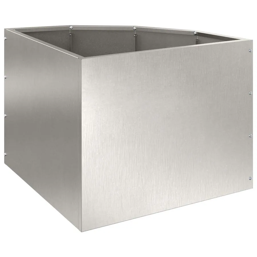Jardinière d'Angle Argent 45 x 45 x 35 cm Acier inoxydable - 7