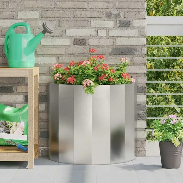 Jardinière Argent 60 x 30 x 50 cm Acier inoxydable