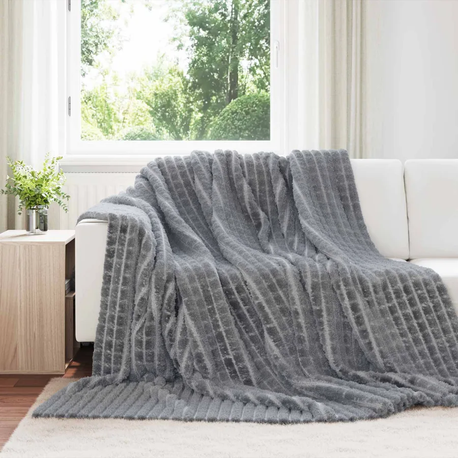 Jeté Gris foncé 270 x 240 cm Toison